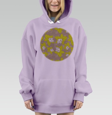 салатовая орхидея, Hoodie Mjhigh Dig Mel, Fiolet, утепленная