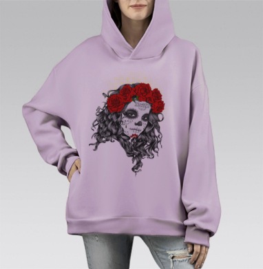 Самоделка, Hoodie Mono Fiolet, оверсайз, утепленная
