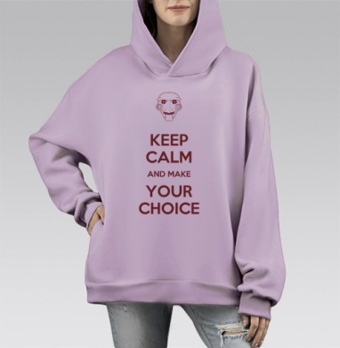 Самоделка, Hoodie Mono Fiolet, оверсайз, утепленная