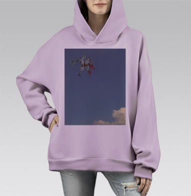 Самоделка, Hoodie Mono Fiolet, оверсайз, утепленная