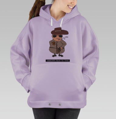 Sheriffs back in town / Шериф снова в городе, Hoodie Oversize Fiolet