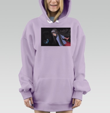 Shingetsutan tsukihime tohno akiha girl, Hoodie Mjhigh Dig Mel, Fiolet, утепленная