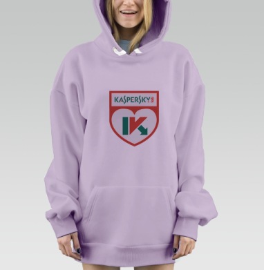 Щит-сердце Kaspersky — символ защиты и заботы, Hoodie Mjhigh Dig Mel, Fiolet, утепленная