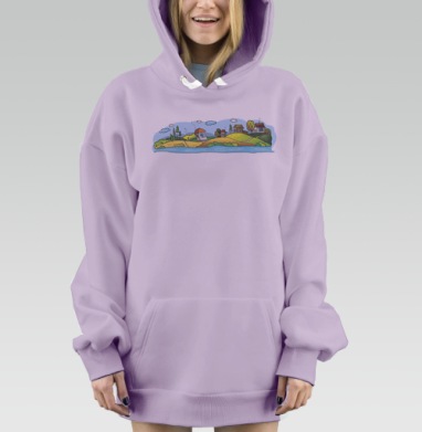 Сказочные земли., Hoodie Mjhigh Dig Mel, Fiolet, утепленная