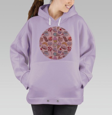Сладкая жизнь: радость и изобилие в каждой детали, Hoodie Oversize Fiolet