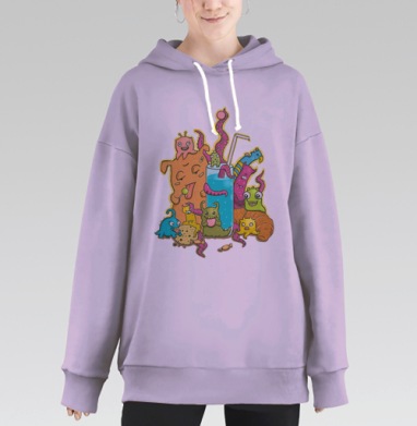 Сладкоежки, Hoodie Long Oversize Fiolet
