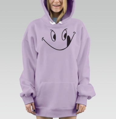 smile / Улыбка, Hoodie Mjhigh Dig Mel, Fiolet, утепленная
