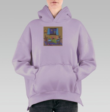 Сны, Hoodie Oversize Fiolet, утепленная