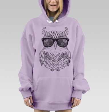 Совушка, Hoodie Mjhigh Dig Mel, Fiolet, утепленная