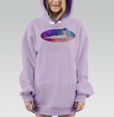 Space oddity / Космическая странность, Hoodie Mjhigh Dig Mel, Fiolet, утепленная