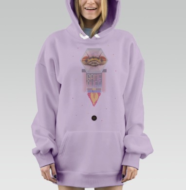 Space Team / Космическая команда, Hoodie Mjhigh Dig Mel, Fiolet, утепленная