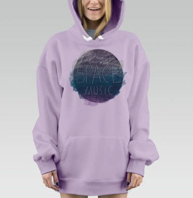 Спэйс мьюзик, Hoodie Mjhigh Dig Mel, Fiolet, утепленная