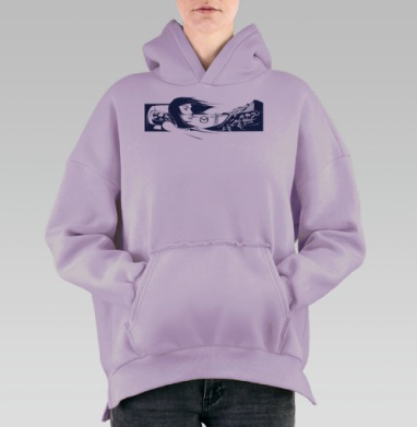 Свобода пути гармония Mazda закат, Hoodie Oversize Fiolet, утепленная