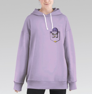 tamagochi / Тамагочи, Hoodie Long Oversize Fiolet