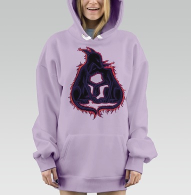 Тепло, Hoodie Mjhigh Dig Mel, Fiolet, утепленная
