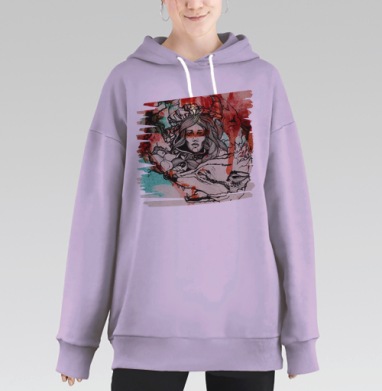 The beast / Зверь, Hoodie Long Oversize Fiolet