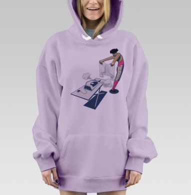 Тореадор гладит рубашку, Hoodie Mjhigh Dig Mel, Fiolet, утепленная