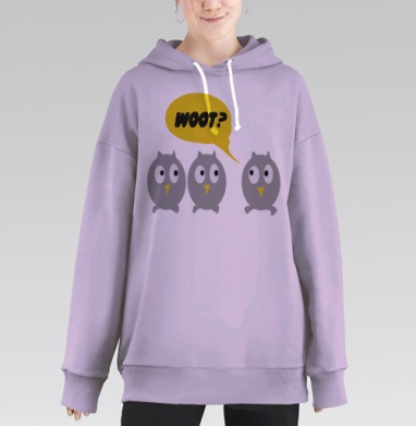 Три совенка, Hoodie Long Oversize Fiolet