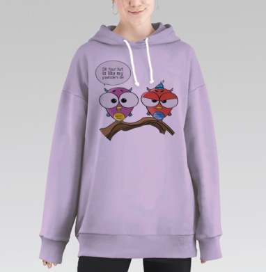 Удачный комплимент, Hoodie Long Oversize Fiolet