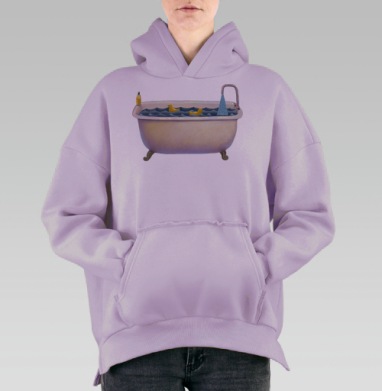 Ванна (Живая Азбука), Hoodie Oversize Fiolet, утепленная