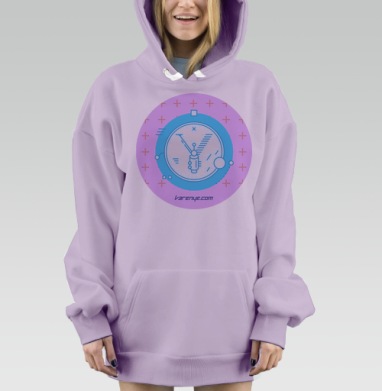 VARENYE T-SHIRT LETTER Y / ФУТБОЛКА ВАРЕНЬЕ С БУКВОЙ Y, Hoodie Mjhigh Dig Mel, Fiolet, утепленная
