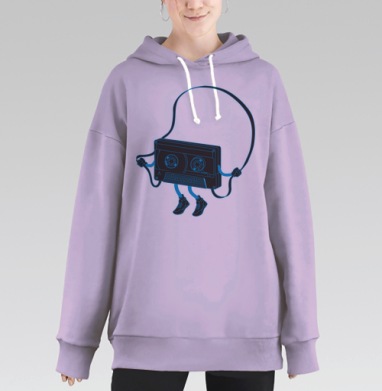Веселая кассета  =), Hoodie Long Oversize Fiolet