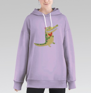 Весёлые крокодилы, Hoodie Long Oversize Fiolet