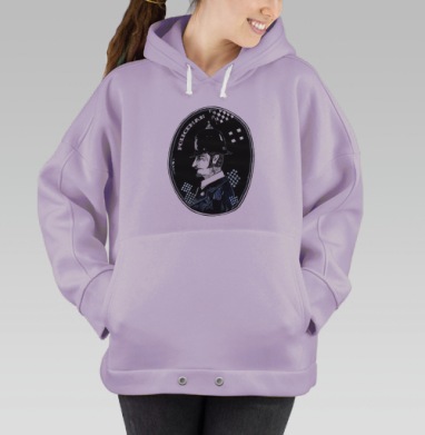 Винтажный значок 'Policeman' в стиле викторианской эпохи, Hoodie Oversize Fiolet