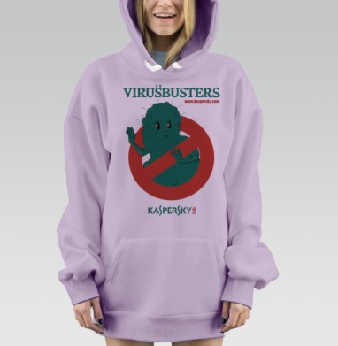 virusbusters / Охотники за вирусами, Hoodie Mjhigh Dig Mel, Fiolet, утепленная