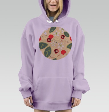 Вишневый сад, Hoodie Mjhigh Dig Mel, Fiolet, утепленная