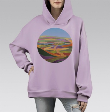 Вперед в будущее, Hoodie Mono Fiolet, оверсайз, утепленная