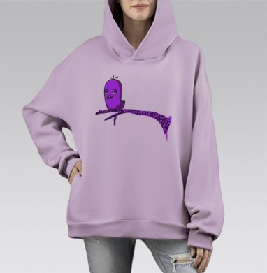 Вы даже не представляете…, Hoodie Mono Fiolet, оверсайз, утепленная