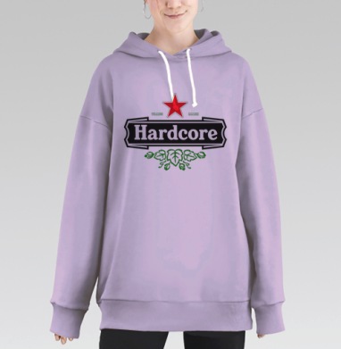 Хардкор, Hoodie Long Oversize Fiolet