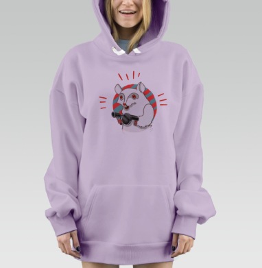 Хомячок, Hoodie Mjhigh Dig Mel, Fiolet, утепленная