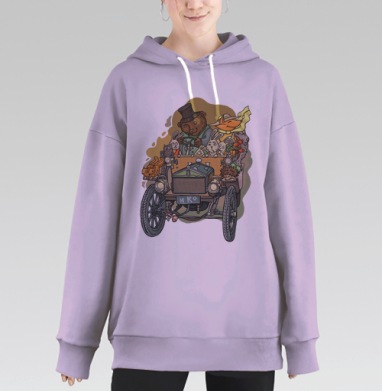 Хорошая компания, Hoodie Long Oversize Fiolet