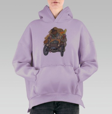 Хорошая компания, Hoodie Oversize Fiolet, утепленная