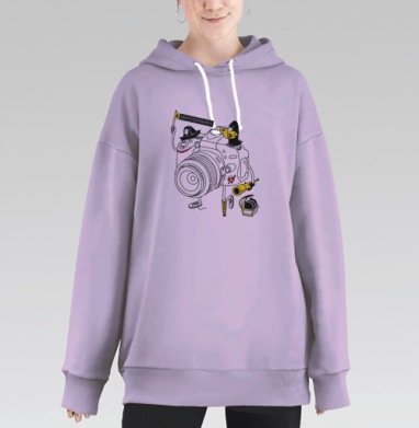 Я МНОГОГРАНЕН, Hoodie Long Oversize Fiolet