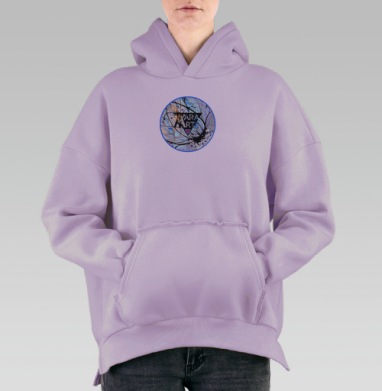 YARA ART / ЯРА АРТ, Hoodie Oversize Fiolet, утепленная