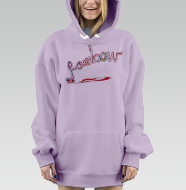Яркая графическая иллюстрация «Rainbow», Hoodie Mjhigh Dig Mel, Fiolet, утепленная
