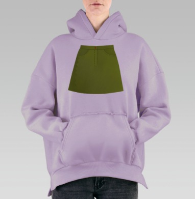 Юбка (Живая Азбука), Hoodie Oversize Fiolet, утепленная