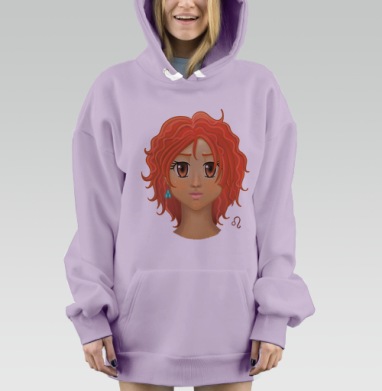 Юная львица, Hoodie Mjhigh Dig Mel, Fiolet, утепленная
