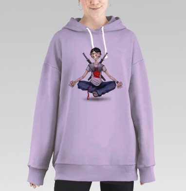 Юный Мастер Боевого Спокойствия, Hoodie Long Oversize Fiolet
