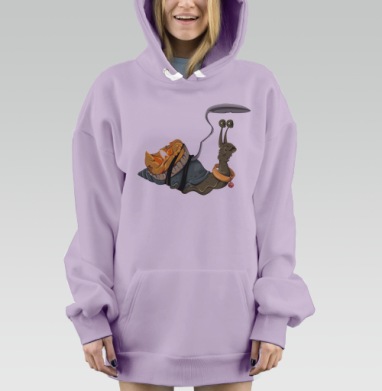 Забавная улитка с тыквенным фонарём Хэллоуина, Hoodie Mjhigh Dig Mel, Fiolet, утепленная