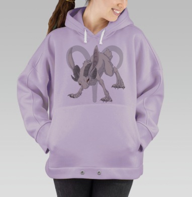 Зайки Зодиака Овен, Hoodie Oversize Fiolet