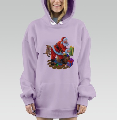 Здравствуй  Санта, Hoodie Mjhigh Dig Mel, Fiolet, утепленная