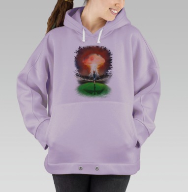 Зима. Теория большого взрыва., Hoodie Oversize Fiolet