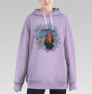 Зонтик с летом, Hoodie Long Oversize Fiolet