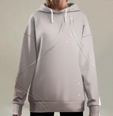 Стеклянная нить., Hoodie Long Oversize 3D