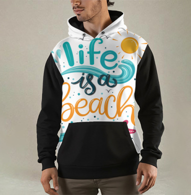 Жизнь - это море, Толстовка мужская Regular 3D